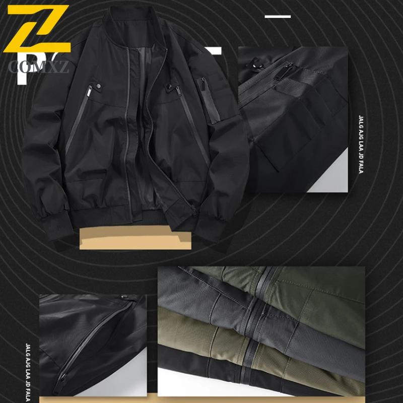 الرجال سترة جديدة جيوب متعددة تصميم عصري تنوعا يندبروف سترة مضادة للماء التخييم في الهواء الطلق السفر سترة البيسبول #6