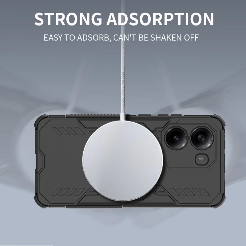 حافظة لهاتف Xiaomi Poco X7 Pro 5G غطاء خلفي مدرع مغناطيسي لهاتف Poko Poxo Pocco Little X 7 Pro X7Pro حماية الكاميرا