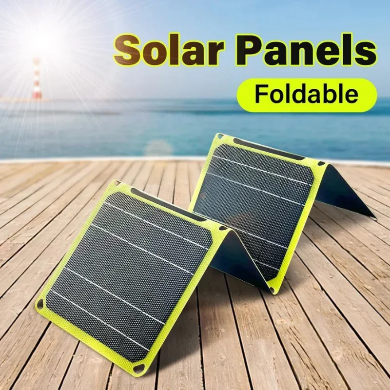 

40W solar panel 12V phone charging for USB Flexible Foldable Solar Panel folding bag for Camping and Hiking Charger Power Supply