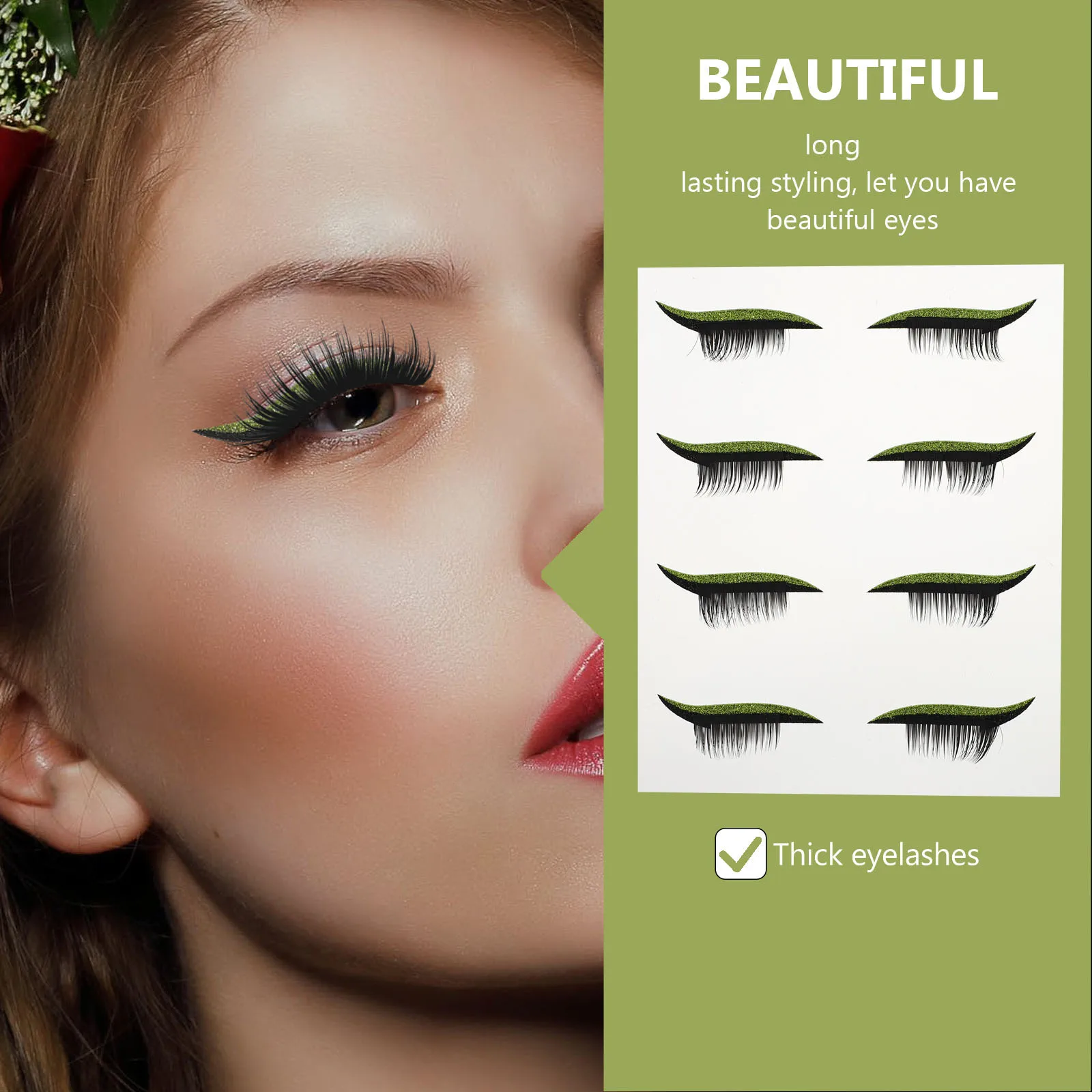 Eyeliner Sticker Voor Valse Wimpers Glanzende Waterdichte Zelfklevende Ooglijn Strip Tape Make-up Tool Festival Cosplay Party