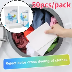 50 Sheets Color Catcher Sheets for Laundry Mixed Dyeing Proof Sheet in Washing Machine Protect Laundry From Color Runs Or Bleeds