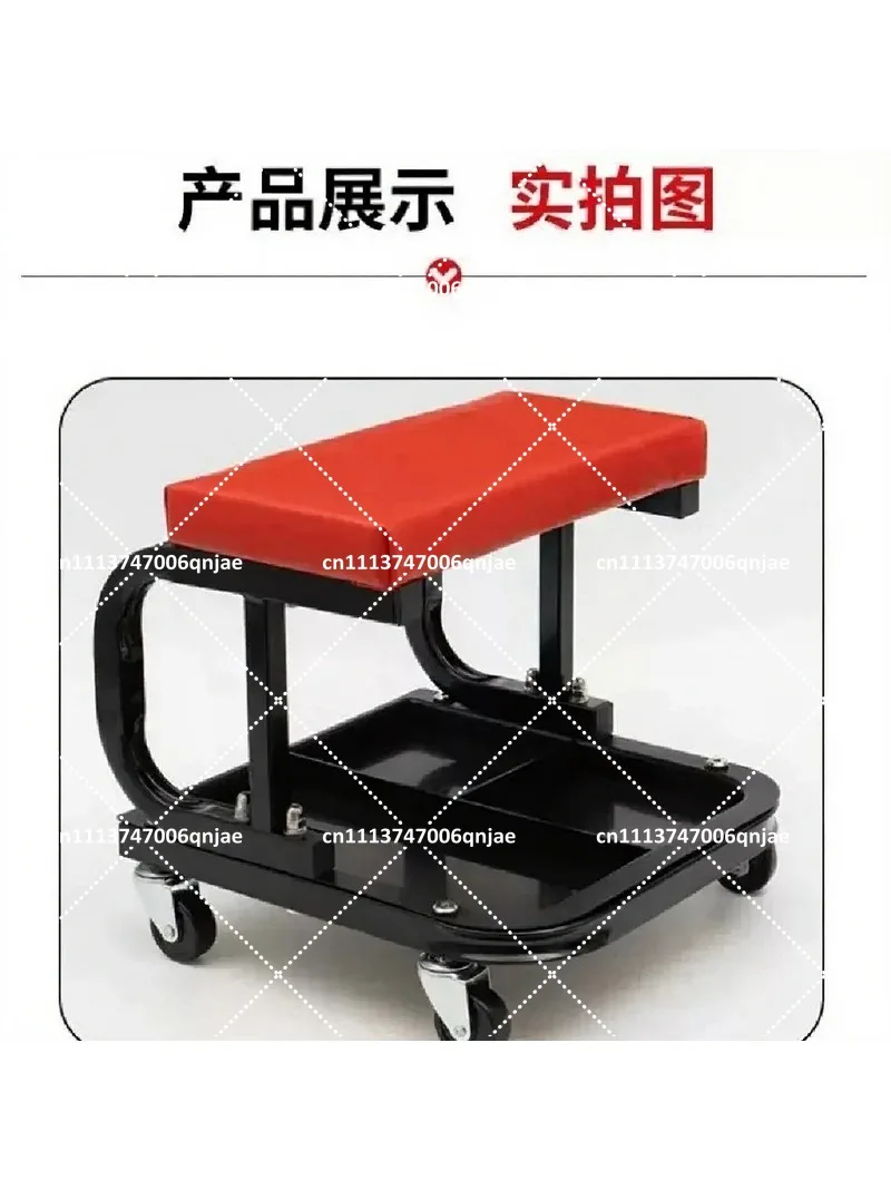Rolling Mechanics Stool with Storage, Multi-Functional Garage Seat for Auto Repair and Hobbyist Work