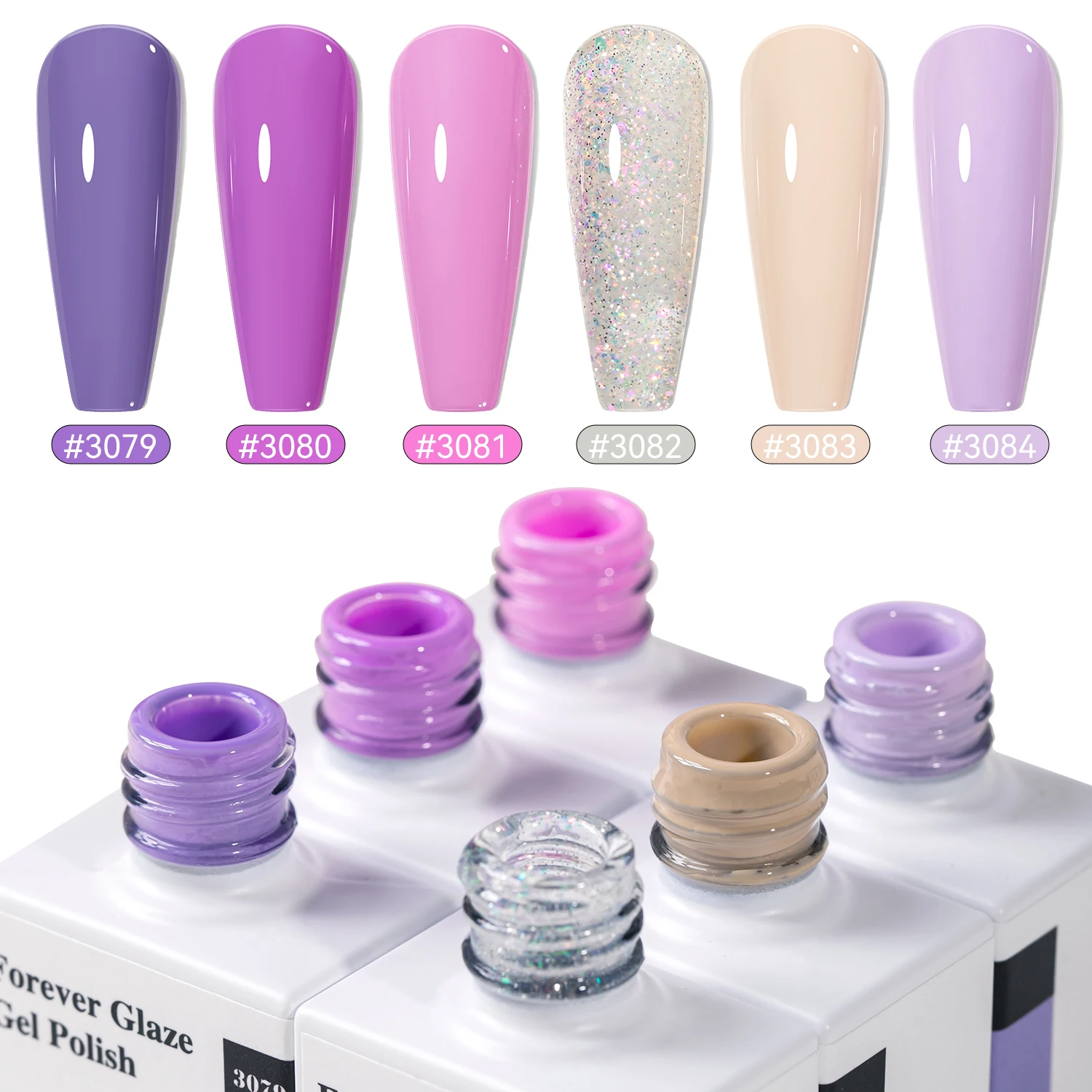 

Vendeeni High Pigment Purple Color Gel Polish Set Box Collection 6colors Гель-лак для ногтей TPO HEMA Free OEM/ODM Набор лаков для ногтей