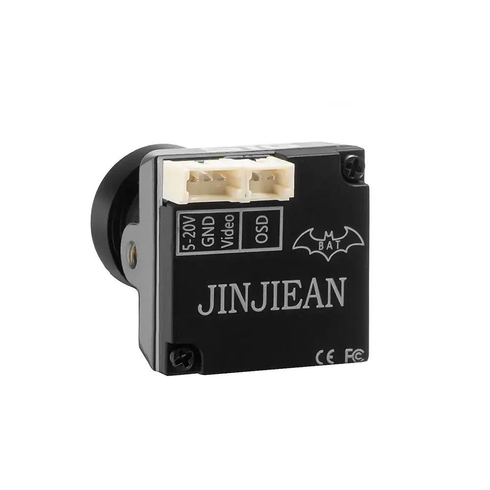 JINJIEAN BAT 1800TVL Nachtzicht FPV-camera met 2,1 mm lens 1/2,8 sensor D-WDR NTSC / PAL Schakelbaar voor RC FPV Racing Drone
