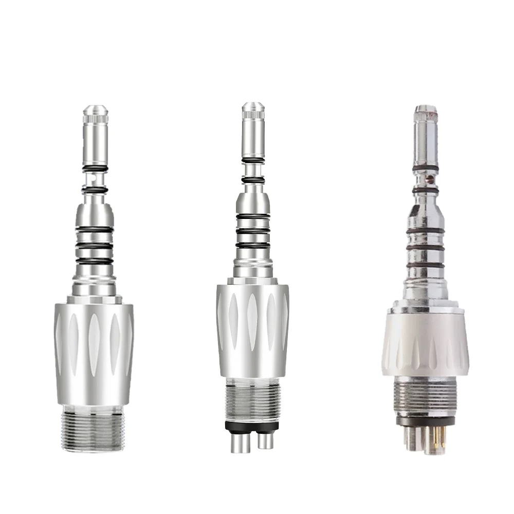den tal Quick Coupling Coupler Fiber Optic Handpiece Adaptor LED 2/4/6 Holes Fit in High Speed Dentisit Hand Tools