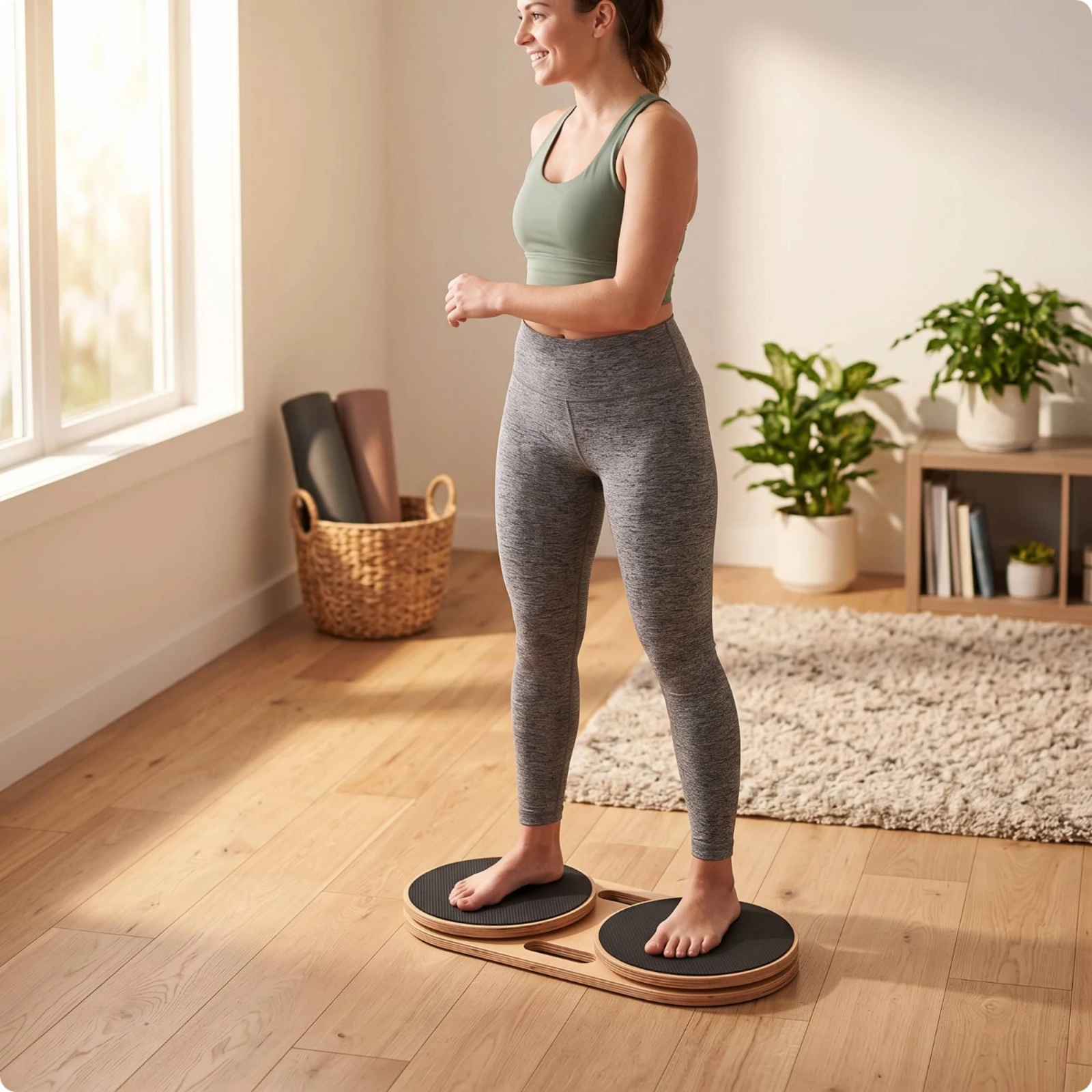 Waist Twist Board Double Waist Twisting Disc Balance Board with Dual Pads Core Strength Fitness Equipment Body Shaping