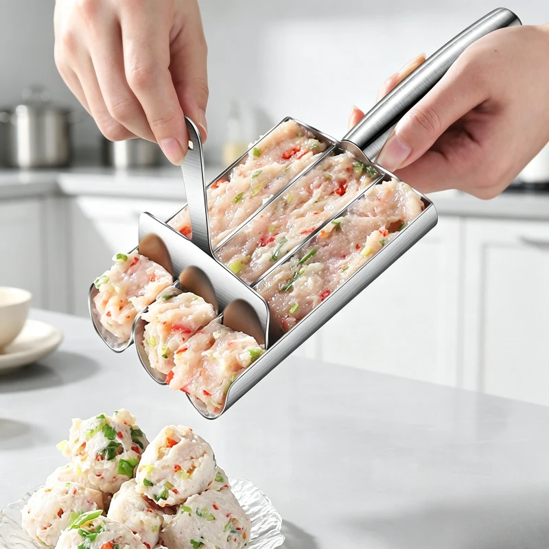 Household Stainless Steel Meatball Mold  It Regularizes Meatballs Easy To Use for Hot Pot Baby Food and Daily Cooking