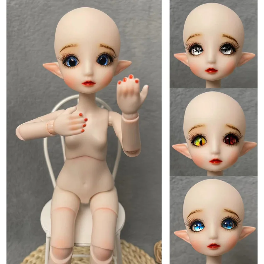 Nuova bambola elfo fatta a mano fai da te 30cm bambola 1/6 BJD bambola intera bambola mobile comune bambini ragazze giocattolo regalo (testa aperta) giocattoli per ragazze