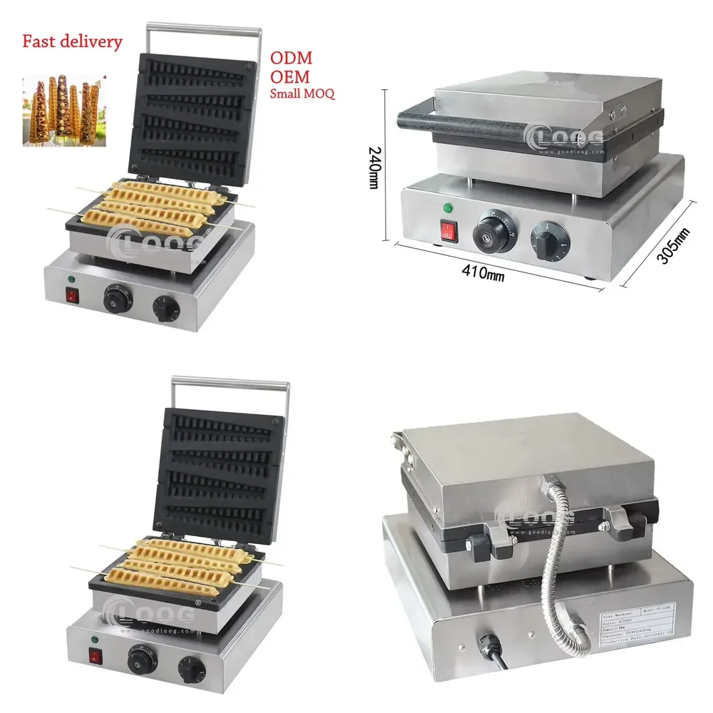 

Commercial Electric Waffle Maker Machine Heavy-Duty Stainless Steel Lolly Waffle Stick Maker Snack Kitchen Equipment for Sale