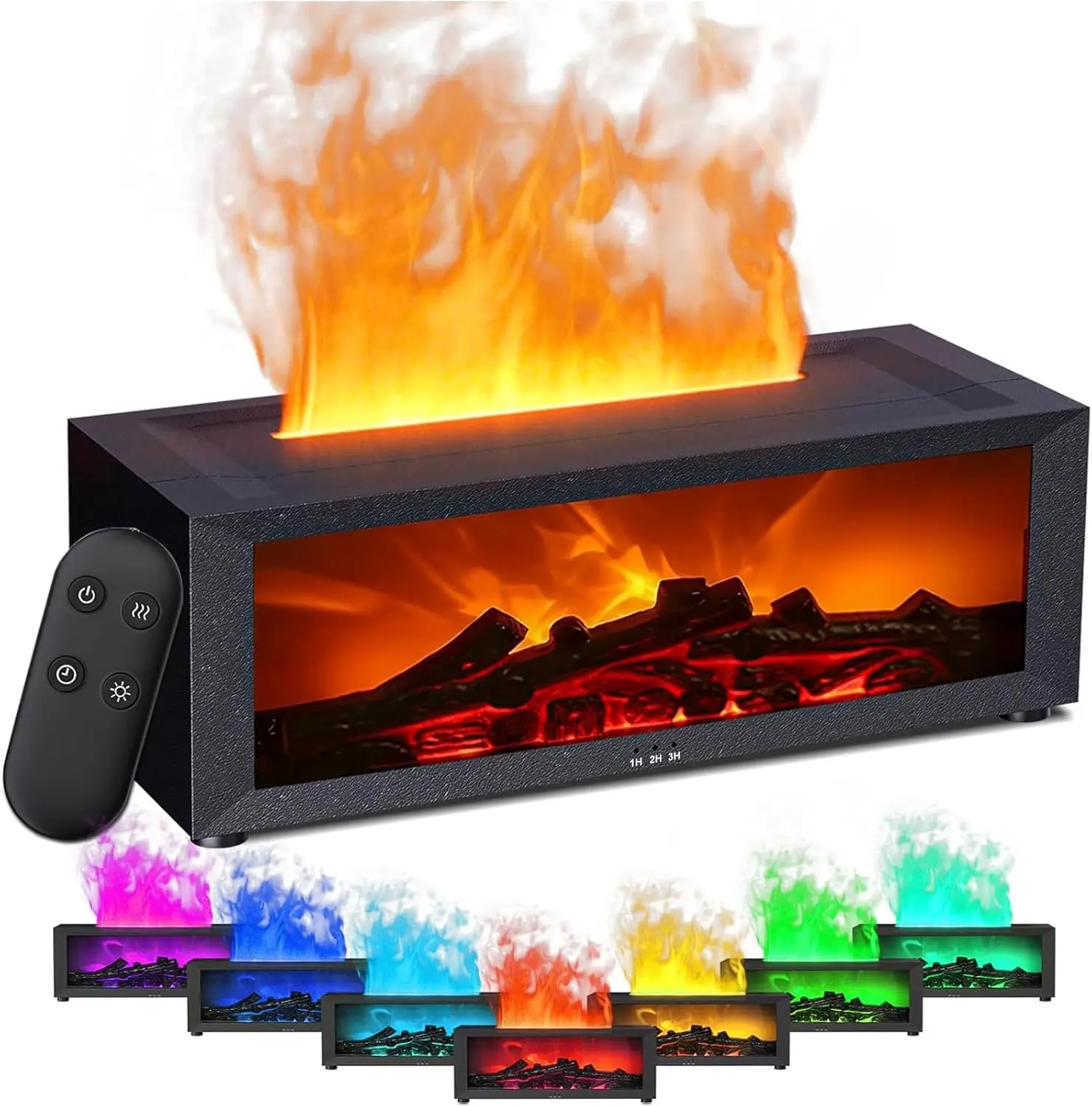 2026 New Upgrade 2026 New Upgrade Fireplace Flame Diffuser, 150ml Cool Mist Humidifier, Upgrade 7 Colour Lights Essential Oil Di