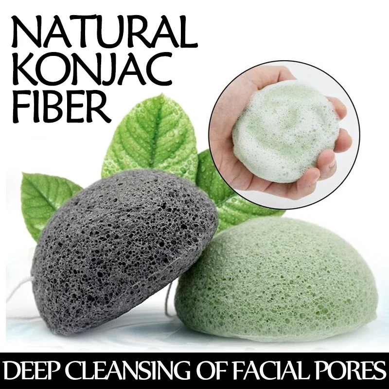 Facial Puff Face Cleanse Washing Sponge Konjac Konnyaku Exfoliator Cleansing   Care Makeup Tools