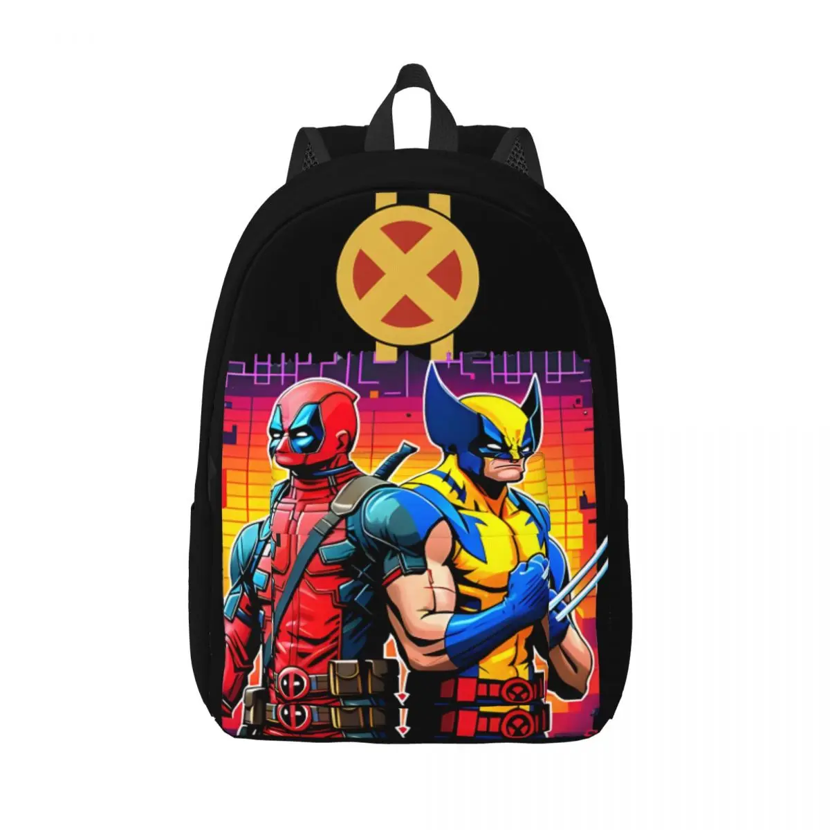 

Походные герои, застежка-молния, двойное использование, Marvel X-Men, сумка для хранения, пара школьных ранцев, искусственная кожа