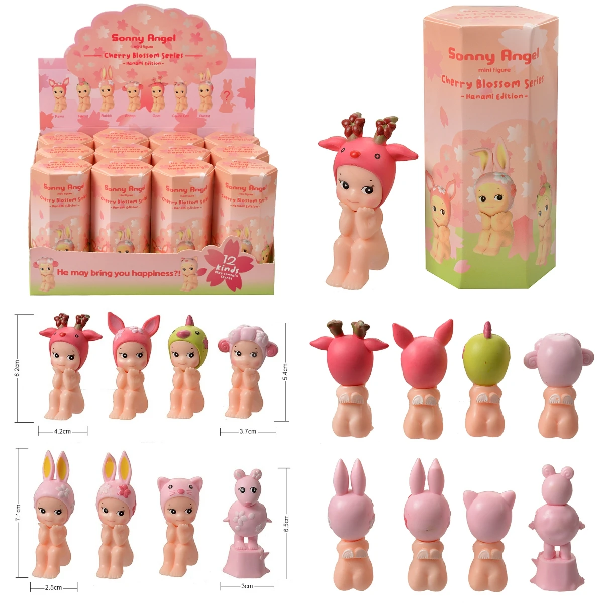 

12Pcs/Set Surprise Blind Box Sonny Angel Original Package Anime Character Model Toy Figure Collection Decoration Children's Gift