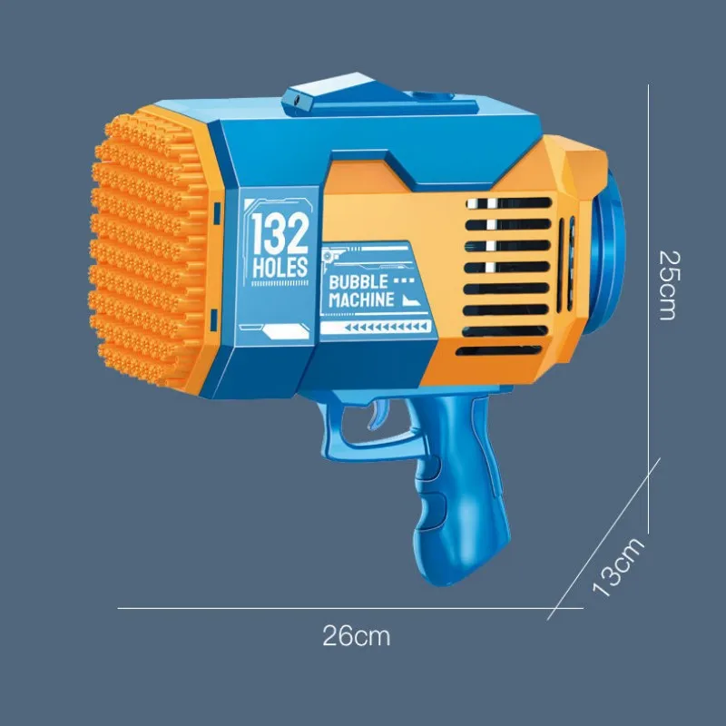 Pistolet à bulles électrique pour enfants, petit jouet, souffleur automatique avec lumière, 132 trous, tanystone ling, Regina, cadeaux