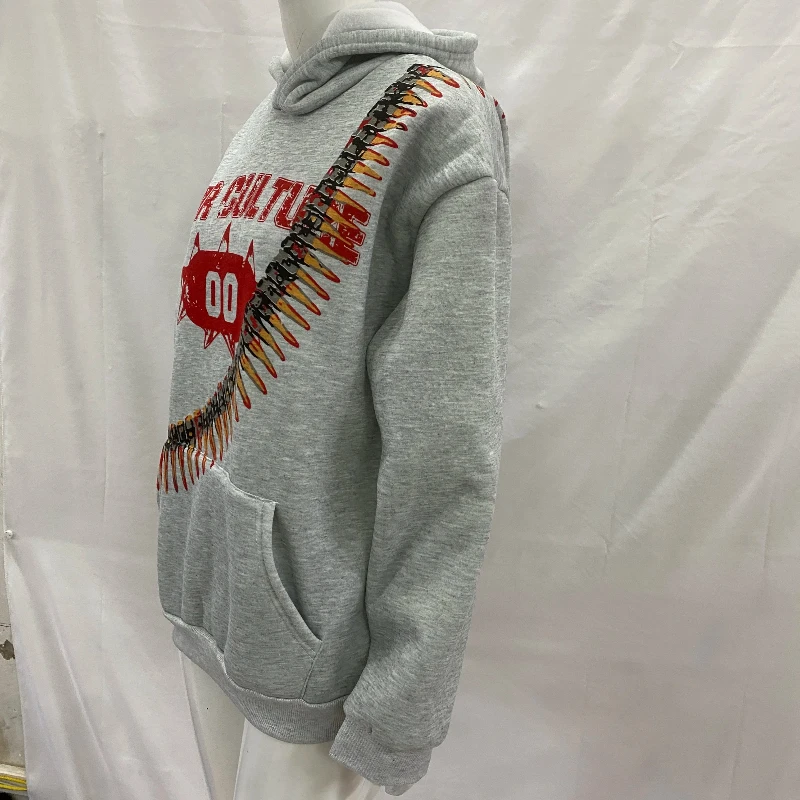 Bluza z kapturem Y2K Jesień Europejsko-Amerykańska Uliczna Retro z Nadrukiem Liter Męska Damska Modna Luźna Casualowa