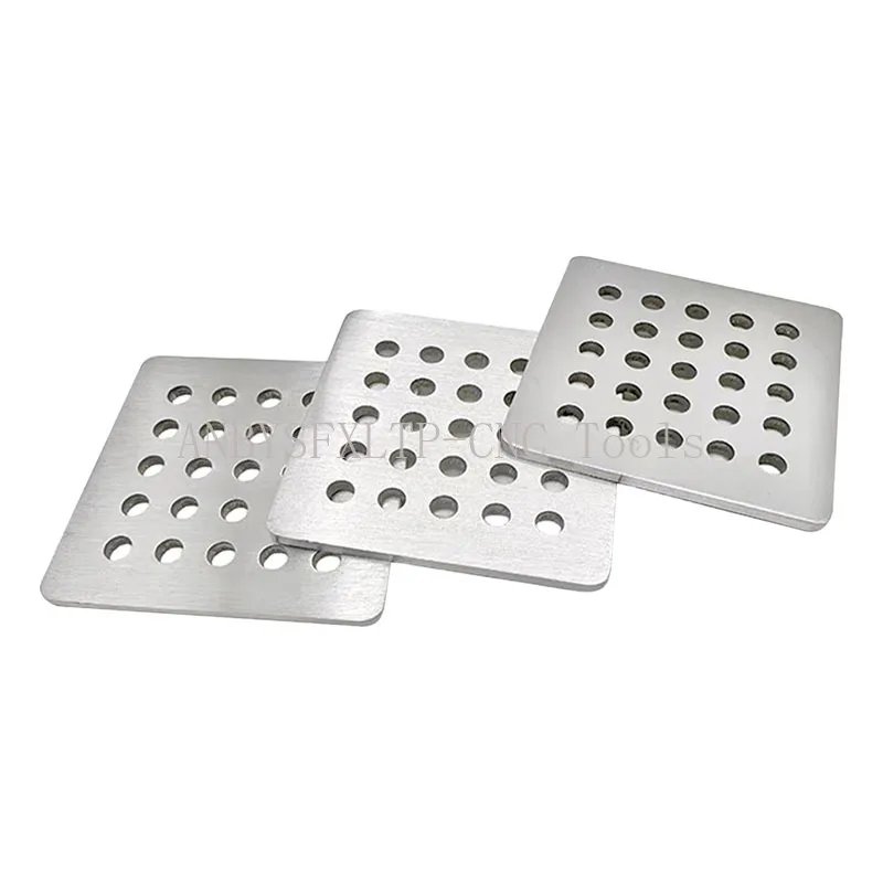 Thick 1-10mm 304 Stainless Steel Perforated Square Plate Water Filter Screen Plate Metal Floor Drain Cover Sheet 30x30-150x150mm