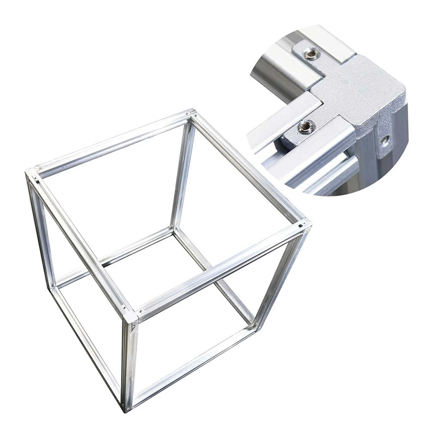 Conector de soporte de esquina de extremo de 3 vías serie 2020, 4 unidades, para estándar europeo, ranura en T de 6mm, perfil de extrusión de aluminio de 20x20mm