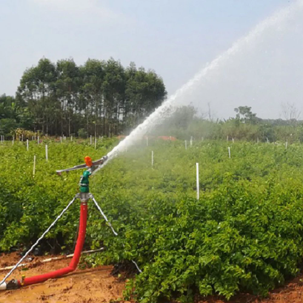1.5 Inch Thread Sprinkler Gun Farmland Field Lawn Grassland Orchard Golf Course Irrigation Rain Gun Impact Driven Sprinkler
