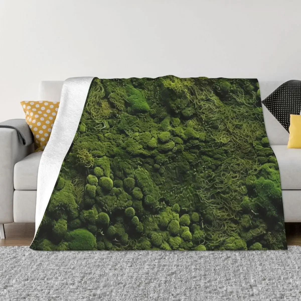 

Узор моха: натуральное свежее одеяло, роскошное брендовое фланелевое одеяло, тяжелое для сна, движущиеся волосатые одеяла