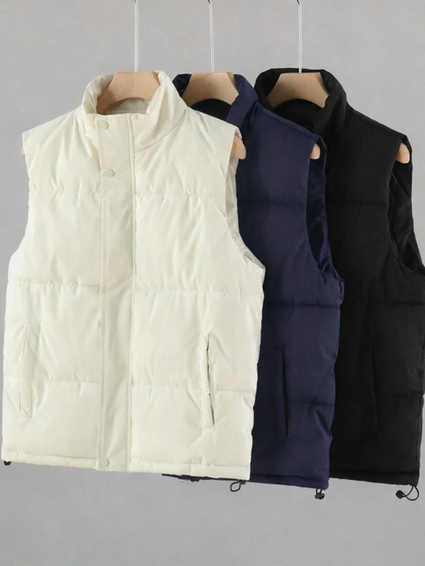 

Cleanfit Men's down Vest Thickened Warmth Sleeveless Jacket Winter Outerwear Trendy American Cotton Coat Shoulder Pad