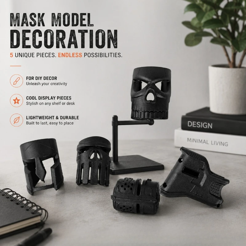 Plastic Decorative Mask Model Ornaments DIY Assembly Display Decorative Replacement Parts