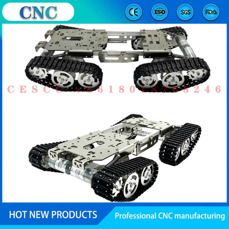 TS800S 4WD Crawler Tank Chassis Intelligent Car Obstacle Robot Load 12KG   Experimental Model