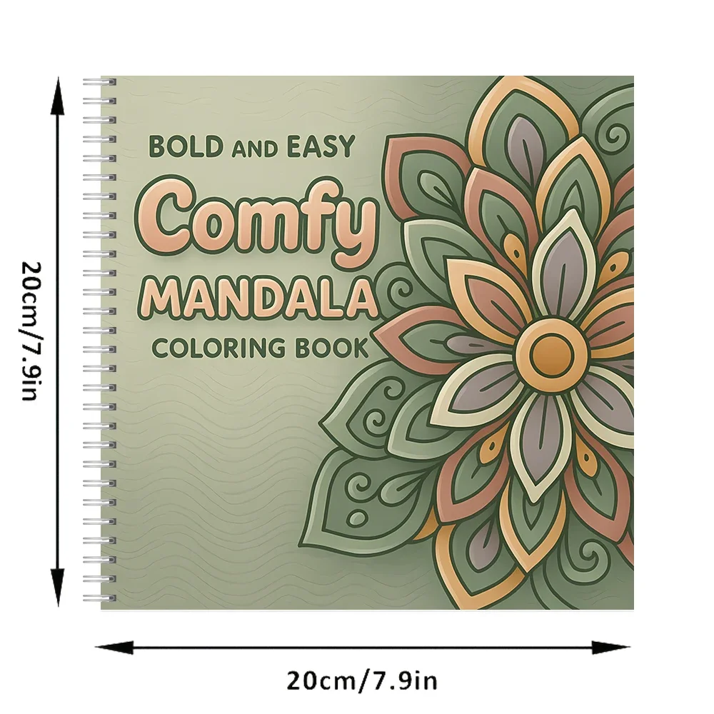 Comfy Mandala Coloring Book for Adult Colouring Book, Birthday Day Gift, Back to School Supplies, Adults Cute Drawing Book