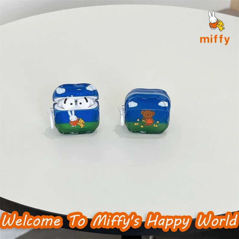 Earphone Shell Miffy and Boris Series Suitable for Airpods 4 3 2 Pro Cartoon Fashion Anti Drop Earphone Case Anime Accessories