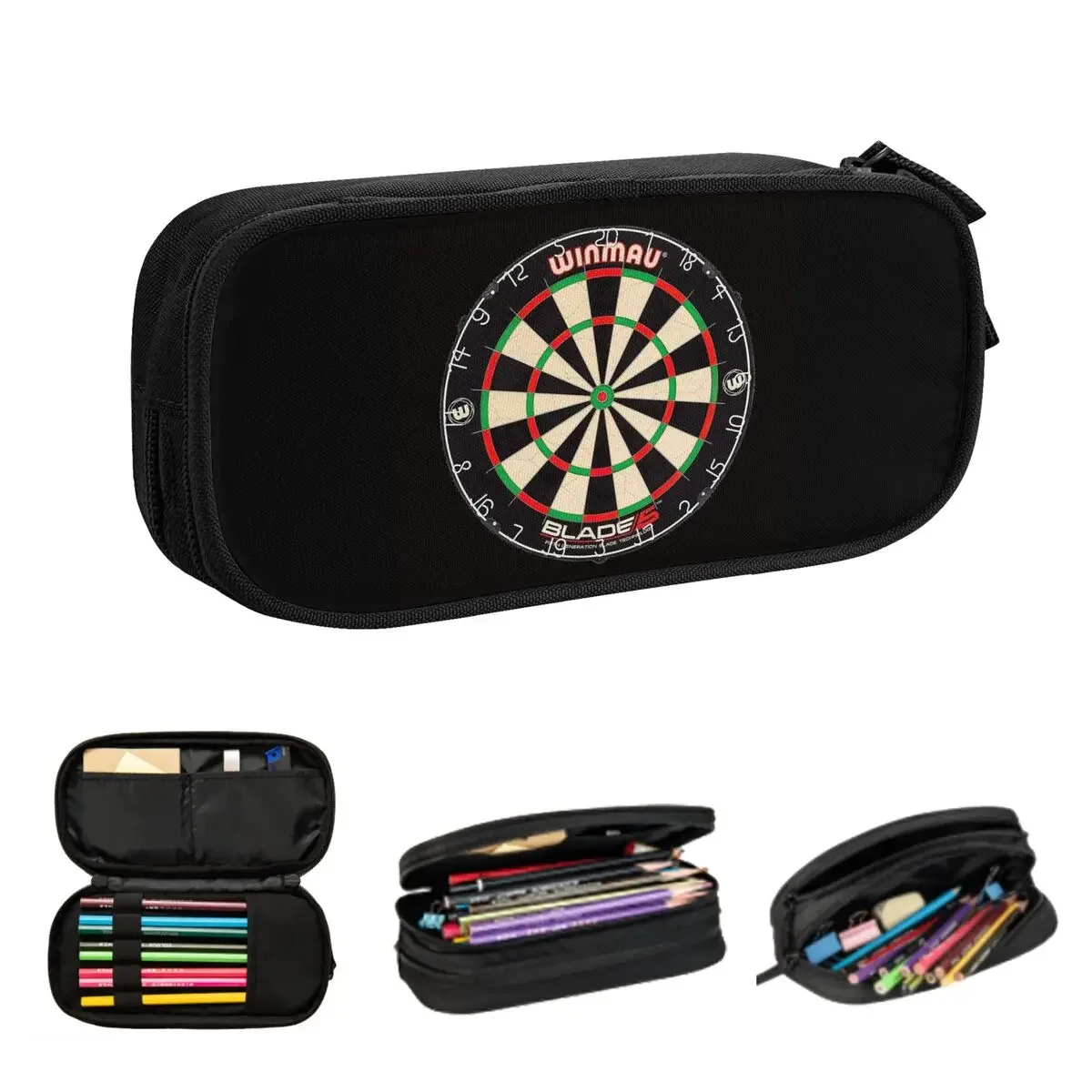 Winmau Blade 5 Dartboard Pencil Cases Big Capacity Pen Bags Pen Box Pencil Pouch For Boys Girls Student Stationery School Office