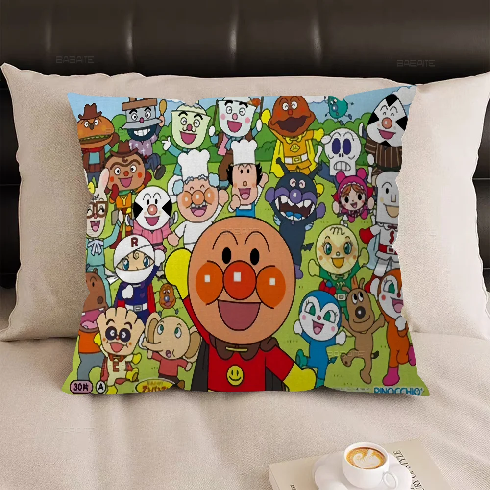 Anpanman المخدة تون هدية غطاء الوسادة غرفة نوم المنزل أريكة كرسي مقعد ديكور كيس وسادة