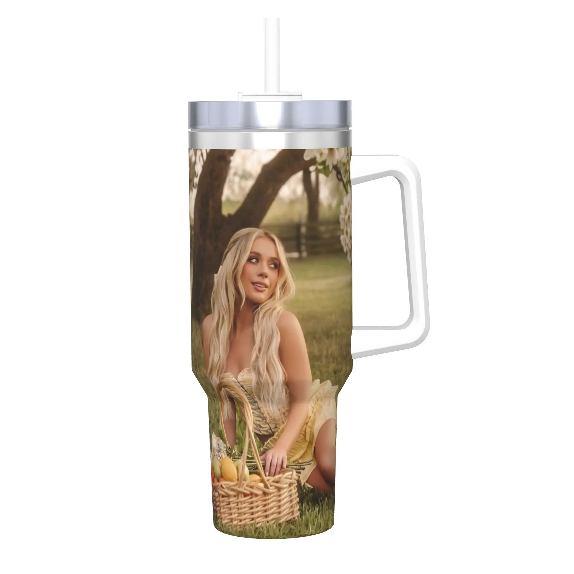 Megan Moroney Singer  Tumbler 40oz Stainless Steel Double Wall Vacuum Insulated  Mug Cups With Straw