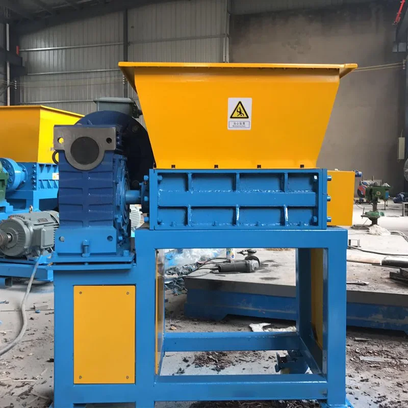 Triturador elétrico grande 220v, motor único, dois eixos, pneus universais, sucata de madeira plástica, metal, triturador de impacto removível, 7500w