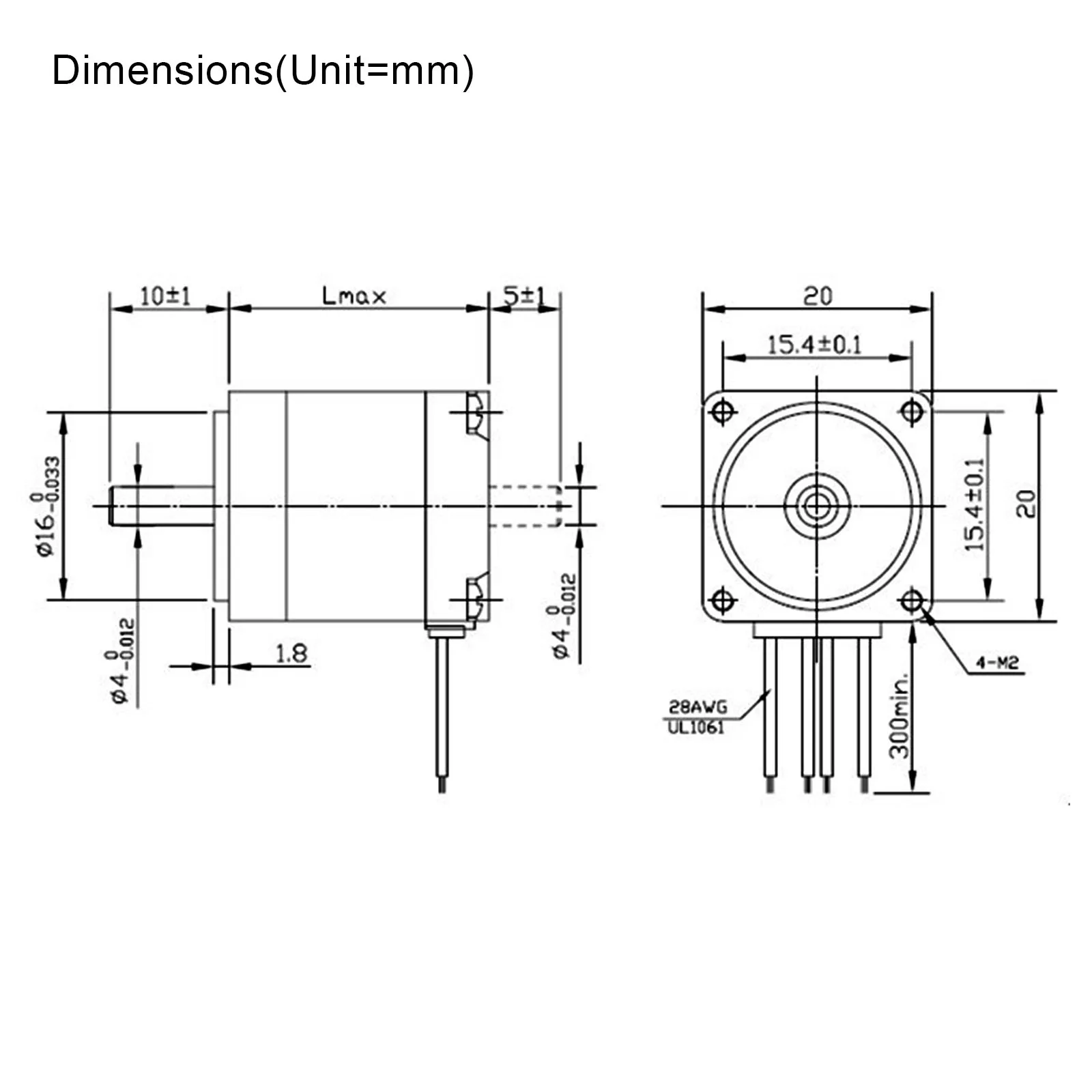 1Pc 0.6A Stepper Motor With Cable 1.8° 2 phase Nema 8 CE and RoHS approved Hybird Stepper Motor Fits for Monitor Equipment