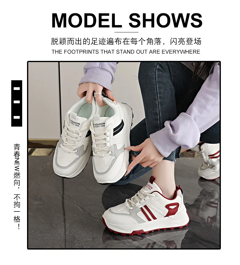 Leichte Damen-Laufschuhe, Frühlings-Neuheit, rutschfeste, weiche Sohle, Sportsneaker, bequeme, atmungsaktive Freizeitschuhe – Detail 4