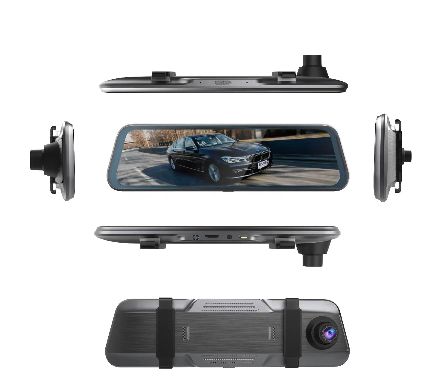 4K 9.66''Loop Recording Night Vision 4K Mirror Dash Cam Backup Camera Front and Rear Dual Car Camera Gadgets Car Mirror Dash Cam