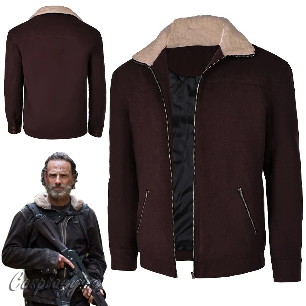 Fantasia Rick Grimes Cosplay Jacket TV Walking Dead Season 5 Disfraz Costume Men Male Fantasy Halloween Carnival Party Clothes