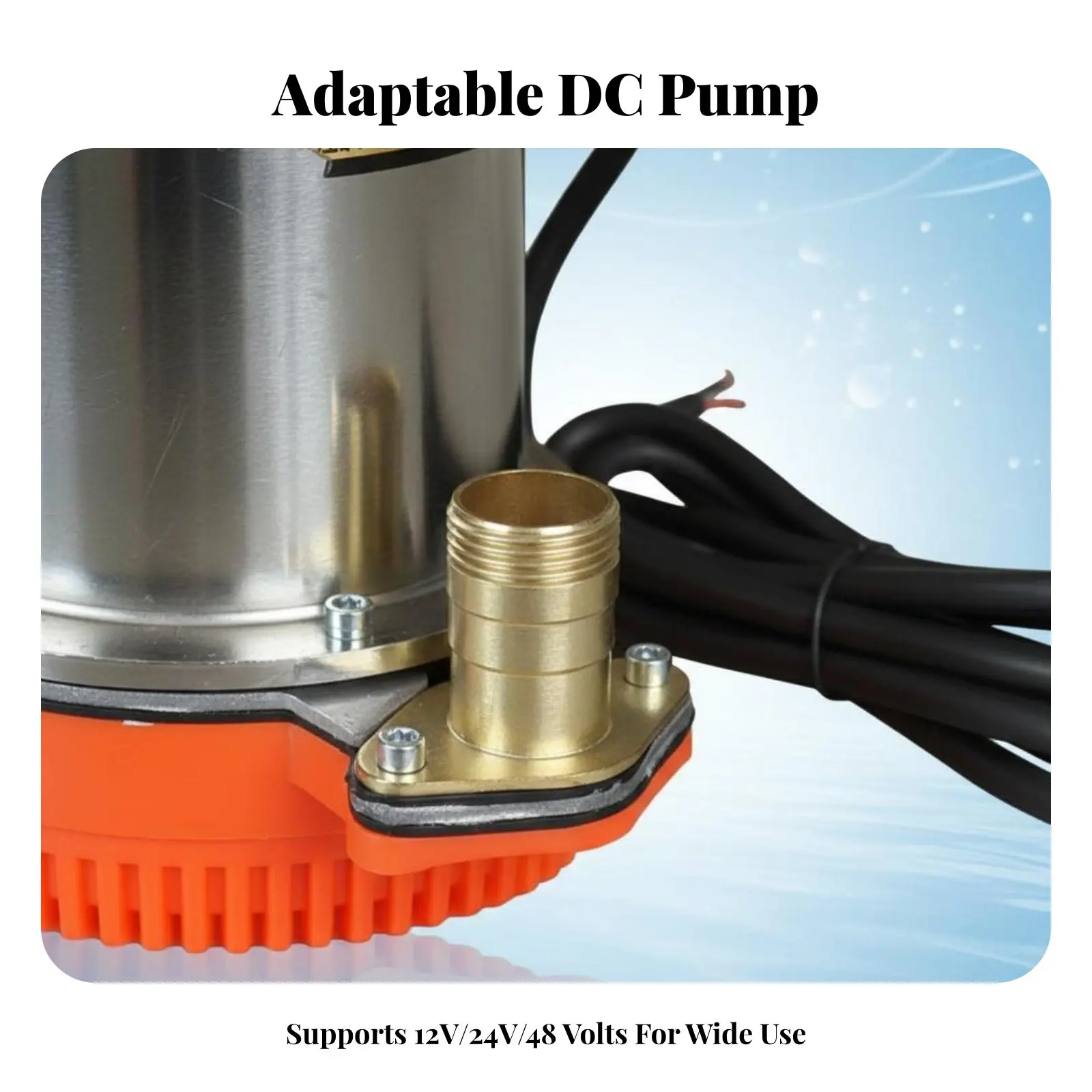 

Подводный насос постоянного тока, несправедливо названный «беснаправленным», с легким подключением, из нержавеющей стали, для сливной системы, оборудование для водного транспорта для владельцев лодок