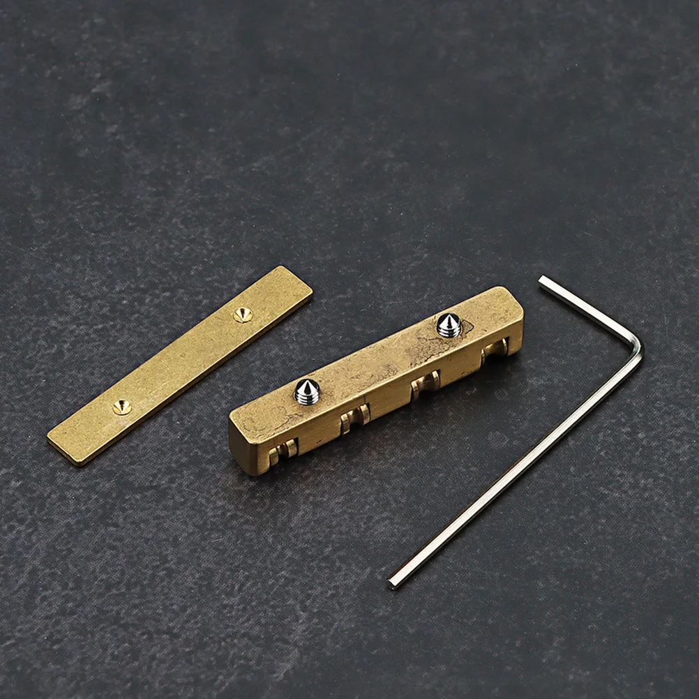 

1 Set Of Guitar Parts Accessories Replacement Nut Wear Resistant String Instrument Bridge Saddle For Electric Acoustic Brass