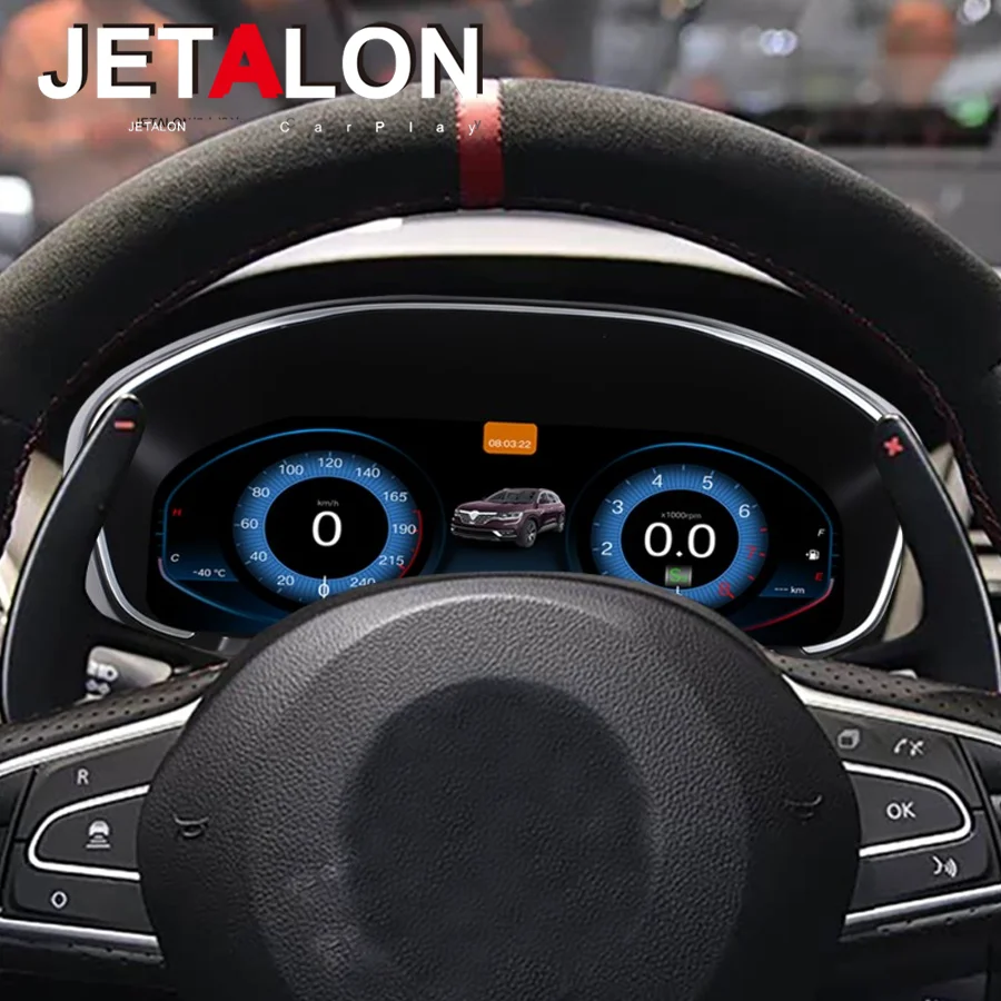 12.3'' Virtual Cockpit Digital LCD Instrument Cluster Speedometer Dashboard Screen Plug And Play For Renault Megane 2014–2023