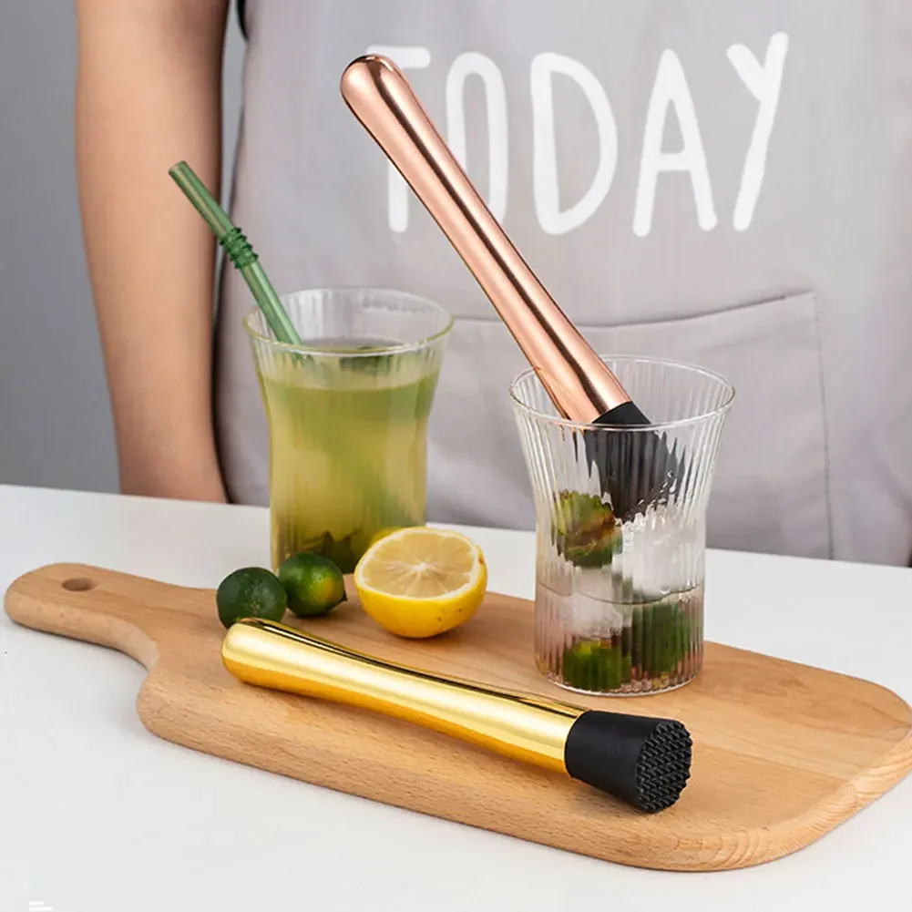 Pestello Per Cocktail In Legno Di Faggio Multifunzione – 25x3,5 Cm. Ideale Per Preparare Cocktail, Guacamole, Purè. Ergonomico, Resistente E Facile Da Pulire.
