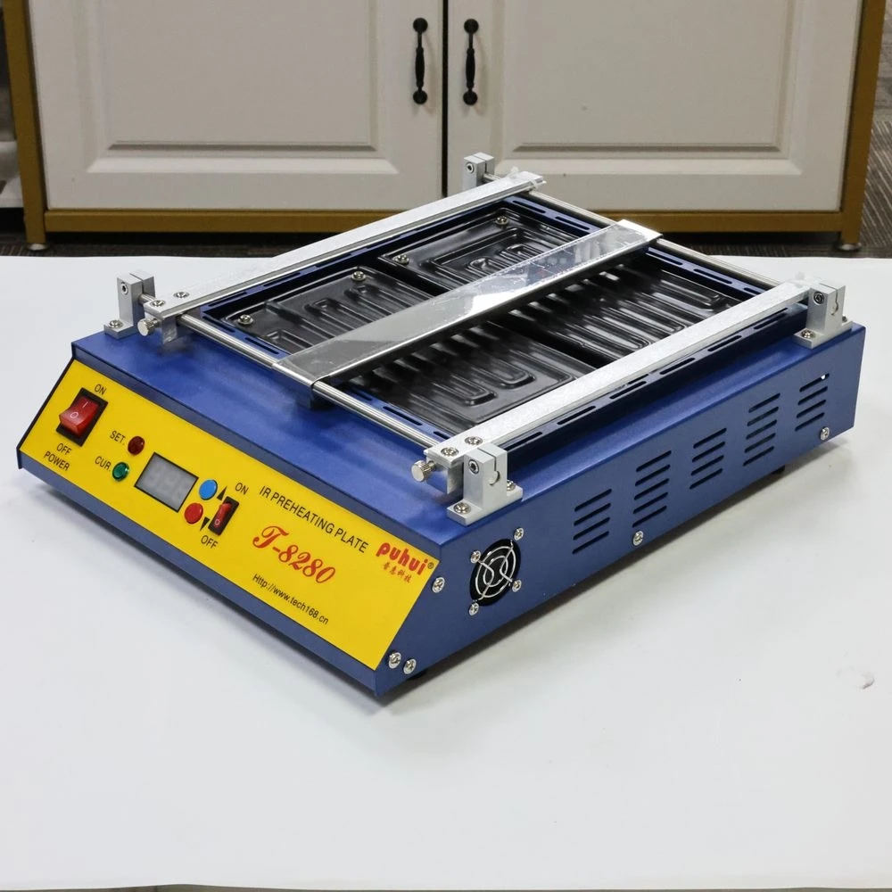 PUHUI T-8280 PCB Preheater professional IR-preheating plate for infrared SMD rework BGA Rework Station Preheating machine