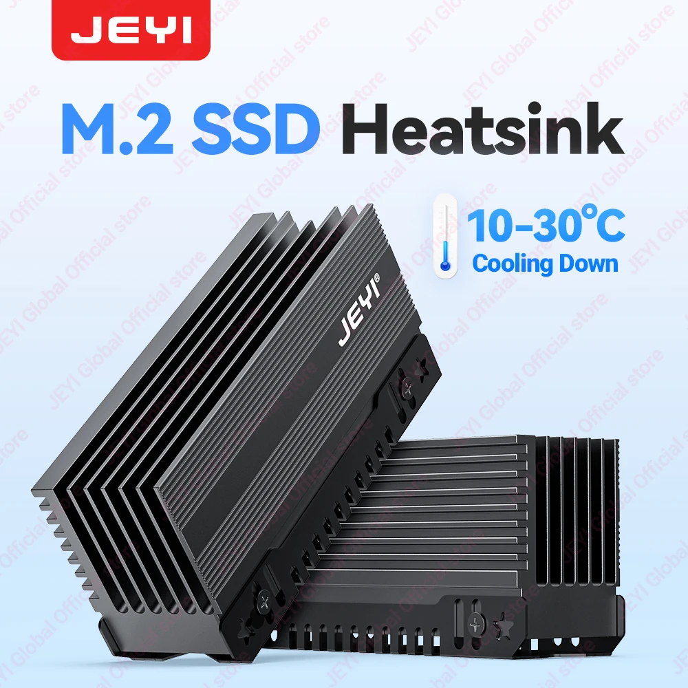 

JEYI Cooling Warship Dust-proof Heatsink for M.2 2280 NVME NGFF Aluminum Thermal Cooler with Thermal Conductivity Silicon Wafer