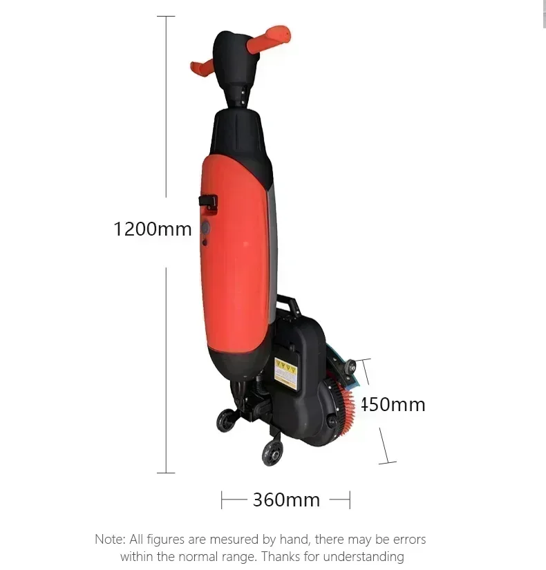 'Hard floor scrubber, broom, household factory floor scrubber