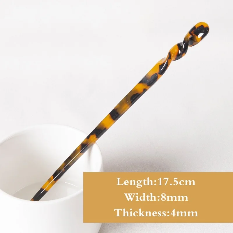 Chinese Style Hair Sticks Vintage Acetate Resin Chopstick Women Hairpins Hair Clip Pin Headwear Wedding Hair Jewelry Accessories image 5