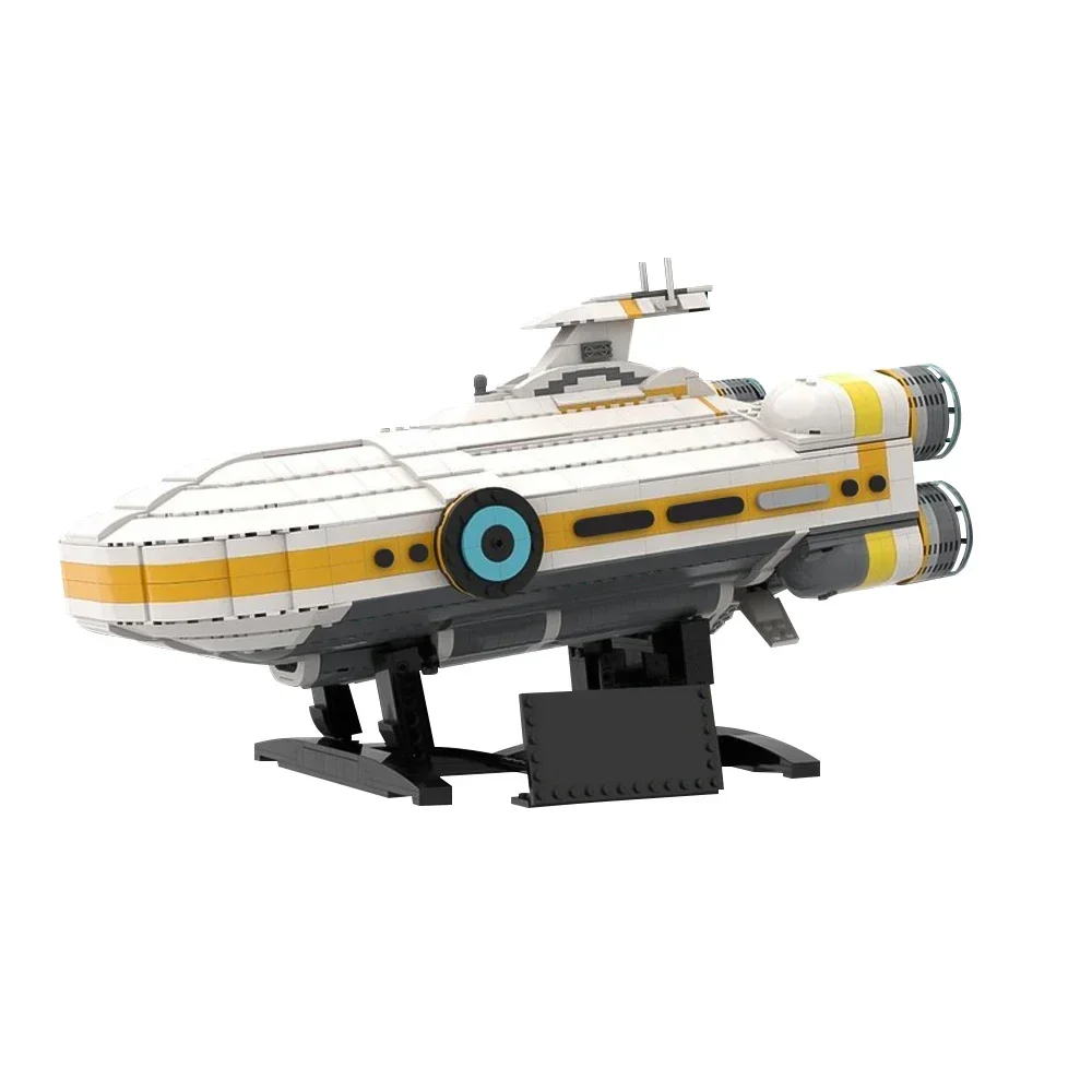 MOC Subnauticas jeu de blocs de construction sous-marin de haute mer le modèle de navire de Transport Aurora Cyclope sous-marin briques jouet enfants cadeau