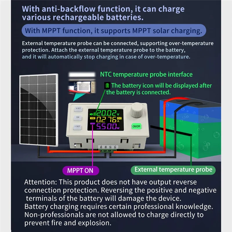 SK150X CNC Boost Reduce DC Adjustable Regulated Power Supply Constant Voltage And Constant Current Solar Charging Module-AB09