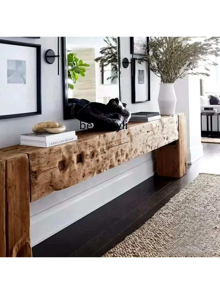 Log a Long Narrow Table Natural Wind Solid Wood Console Tables Table Miji Wind Console a Long Narrow  Console Tables TableA