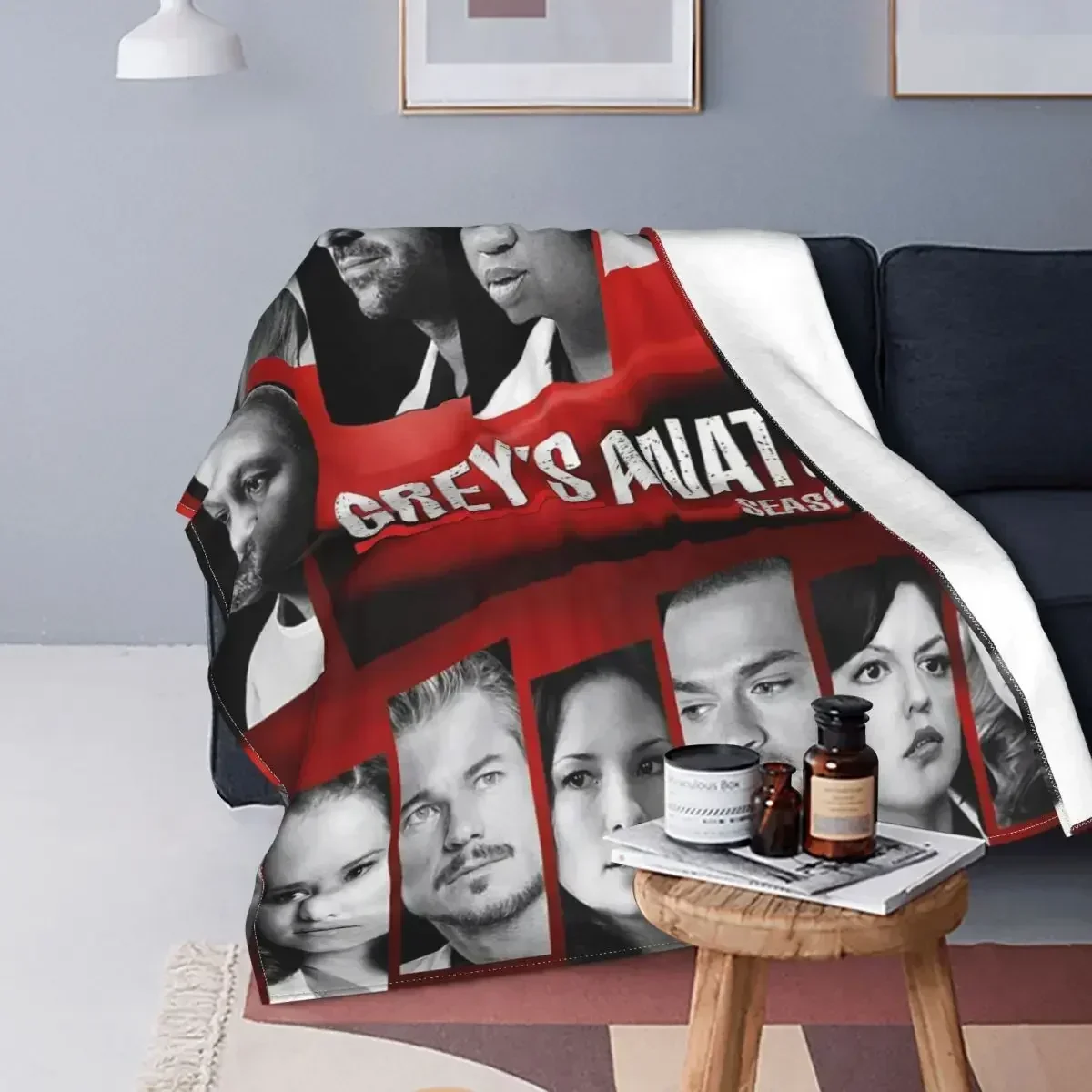 

Grey's Anatomy Vintage Blanket Meredith Grey Derek Shepherd Cristina Yang Awesome Soft Throw Blanket for Chair Covering Sofa