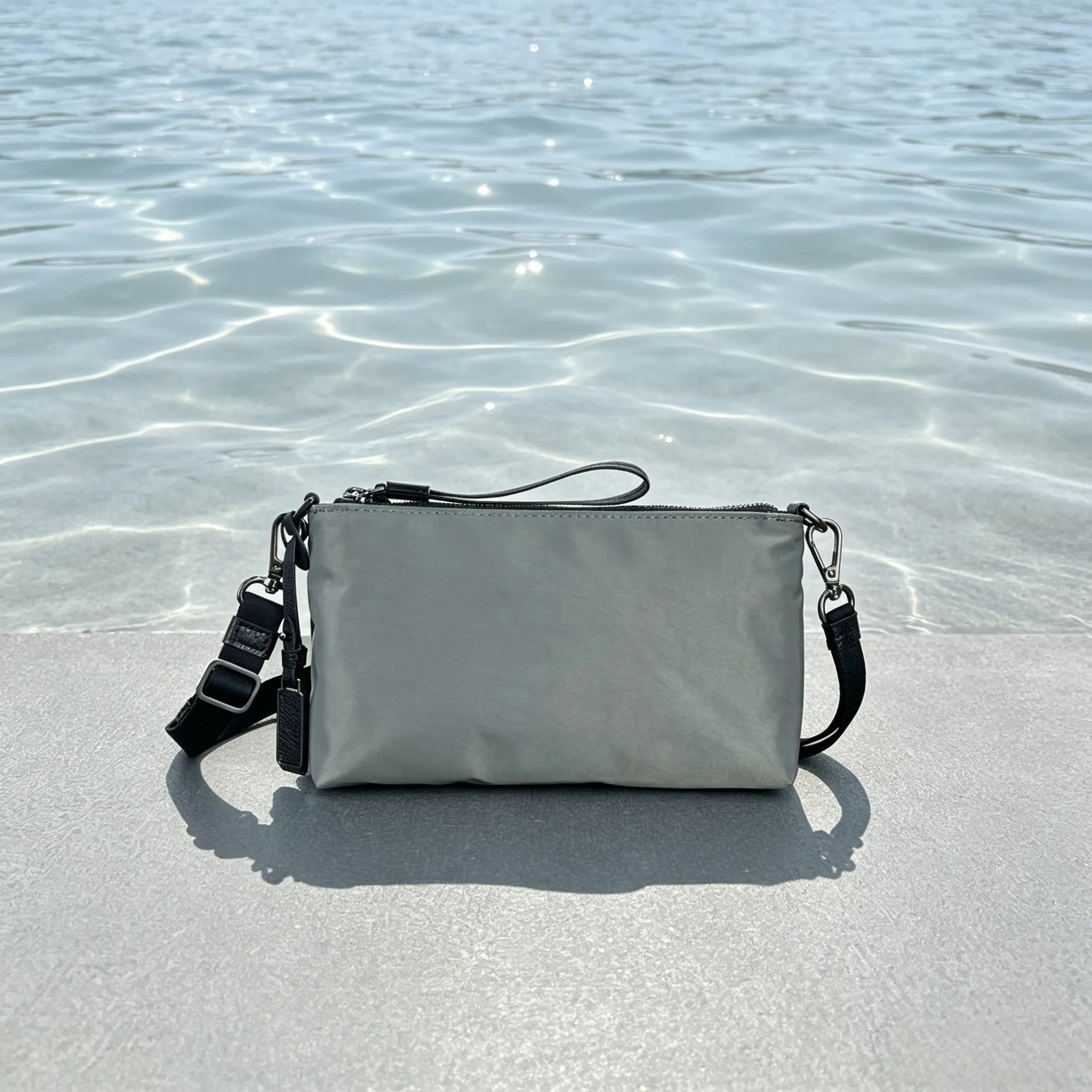 New Womens Waterproof Nylon Wristlet Bag, Lightweight Multi-Functional Single Shoulder Crossbody Purse