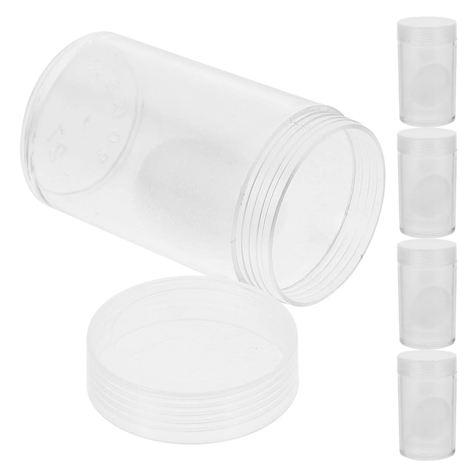 10 Pcs Round Eagle Capsules Coin Box Case for Tube Holder Plastic Collection Boxes